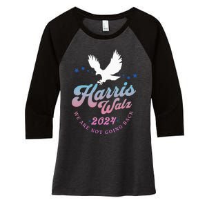 Harris Walz 2024 Election Vote Blue Kamala Walz 2024 Women's Tri-Blend 3/4-Sleeve Raglan Shirt