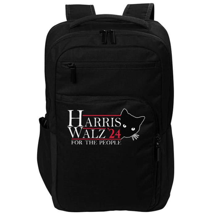 Harris Waltz 2024 For The People Cat Lady Kamala Harris 2024 Gift Impact Tech Backpack