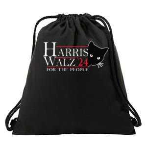 Harris Waltz 2024 For The People Cat Lady Kamala Harris 2024 Gift Drawstring Bag