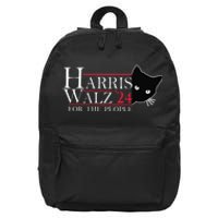 Harris Waltz 2024 For The People Cat Lady Kamala Harris 2024 Gift 16 in Basic Backpack