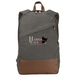 Harris Waltz 2024 For The People Cat Lady Kamala Harris 2024 Gift Cotton Canvas Backpack