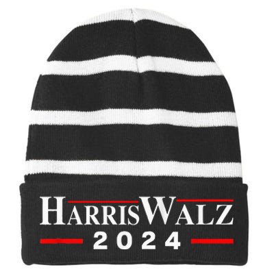 Harris Waltz 2024 Striped Beanie with Solid Band