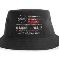 Harris Waltz 2024 Kamala Election 2024 WeRe Not Going Back Gift Sustainable Bucket Hat