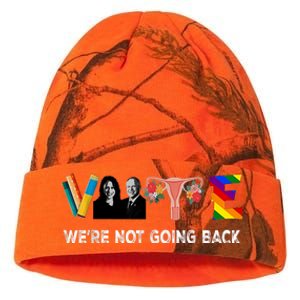 Harris Waltz 2024 WeRe Not Going Back Kamala Harris Kati Licensed 12" Camo Beanie