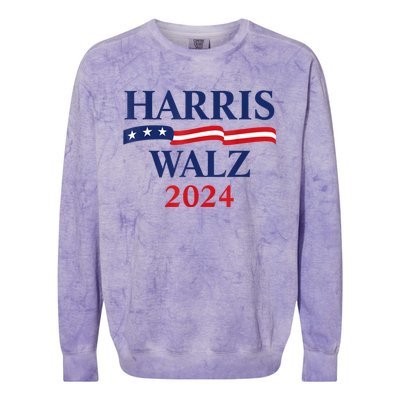 Harris Waltz 2024 Usa Harris Walz 2024 Colorblast Crewneck Sweatshirt