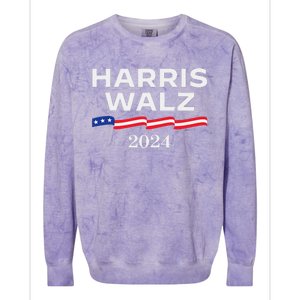 Harris Walz 2024 Election Kamala Harris Tim Walz Waltz Gift Colorblast Crewneck Sweatshirt