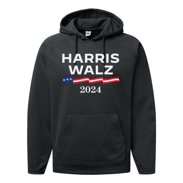 Harris Walz 2024 Election Kamala Harris Tim Walz Waltz Gift Performance Fleece Hoodie