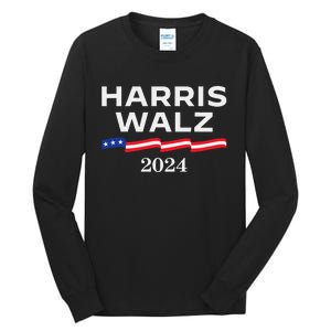 Harris Walz 2024 Election Kamala Harris Tim Walz Waltz Gift Tall Long Sleeve T-Shirt