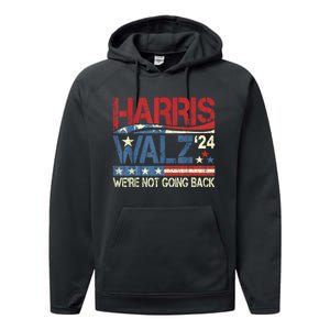 Harris Walz 2024 Kamala Harris 2024 Tim Walz 2024 Usa Flag Performance Fleece Hoodie