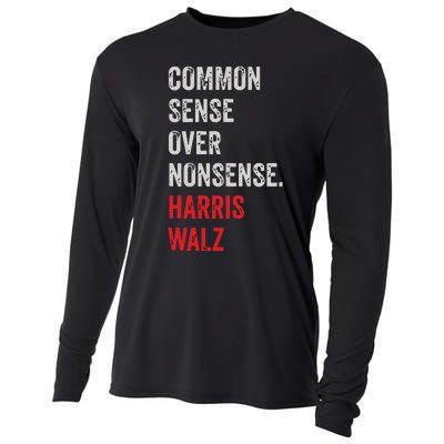 Harris Walz 2024 Common Sense Over Nonsense Cooling Performance Long Sleeve Crew