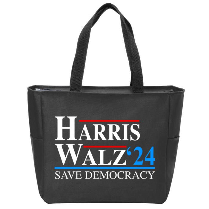 Harris Waltz 2024 Vice President Kamala Harris Tim Walz 2024 Zip Tote Bag