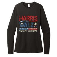 Harris Walz 2024 For President WeRe Not Going Back Usa Flag Gift Womens CVC Long Sleeve Shirt