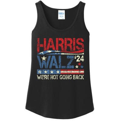 Harris Walz 2024 For President WeRe Not Going Back Usa Flag Gift Ladies Essential Tank