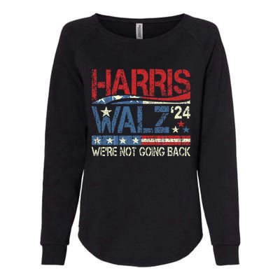 Harris Walz 2024 For President WeRe Not Going Back Usa Flag Gift Womens California Wash Sweatshirt