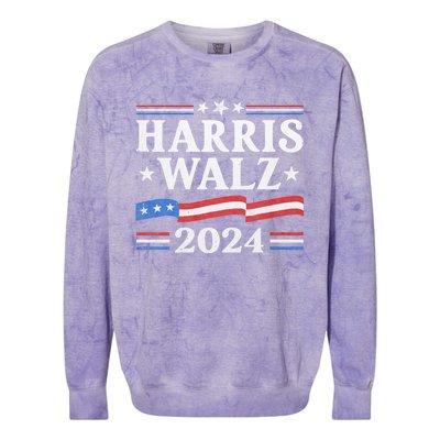 Harris Waltz 2024 Election Kamala Harris Tim Waltz 2024 Colorblast Crewneck Sweatshirt