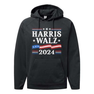 Harris Waltz 2024 Election Kamala Harris Tim Waltz 2024 Performance Fleece Hoodie