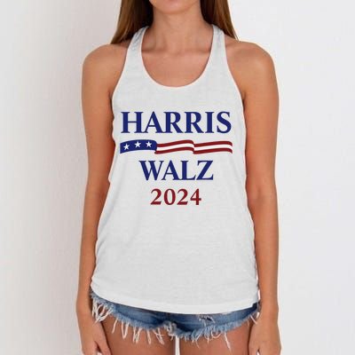 Harris Waltz 2024 Usa Harris Walz 2024 Women's Knotted Racerback Tank