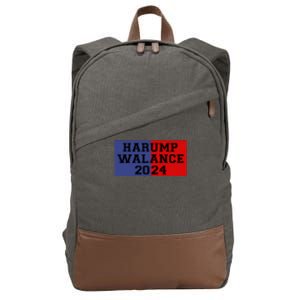 Harump Walance 2024 Harris Trump Walz Vance Funny 2024 Cotton Canvas Backpack