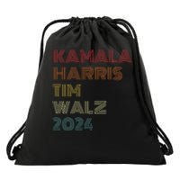 Harris Walz 2024 Kamala Harris Tim Walz Waltz Vintage Style Gift Drawstring Bag