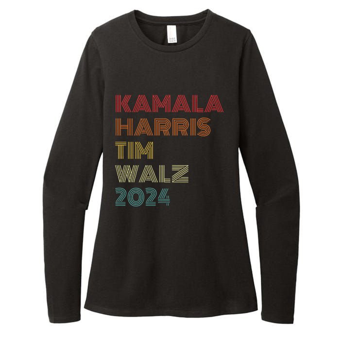 Harris Walz 2024 Kamala Harris Tim Walz Waltz Vintage Style Gift Womens CVC Long Sleeve Shirt