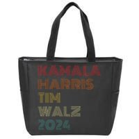 Harris Walz 2024 Kamala Harris Tim Walz Waltz Vintage Style Gift Zip Tote Bag