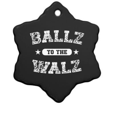 Harris Walz 2024 Ballz To The Walz Tim Walz Kamala Harris Gift Ceramic Star Ornament