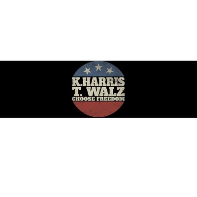 Harris Waltz 2024 Choose Freedom Election Retro Button Bumper Sticker