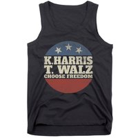 Harris Waltz 2024 Choose Freedom Election Retro Button Tank Top