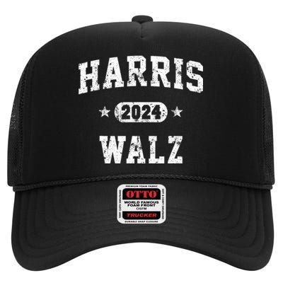 Harris Waltz 2024 Team Harris Walz 2024 High Crown Mesh Back Trucker Hat