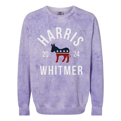 Harris Whitmer 2024 Vote Kamala Harris Gretchen Whitmer 24 Colorblast Crewneck Sweatshirt