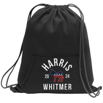 Harris Whitmer 2024 Vote Kamala Harris Gretchen Whitmer 24 Sweatshirt Cinch Pack Bag