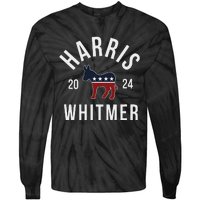 Harris Whitmer 2024 Vote Kamala Harris Gretchen Whitmer 24 Tie-Dye Long Sleeve Shirt