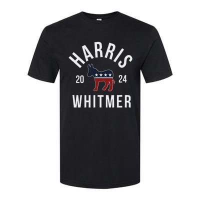 Harris Whitmer 2024 Vote Kamala Harris Gretchen Whitmer 24 Softstyle CVC T-Shirt