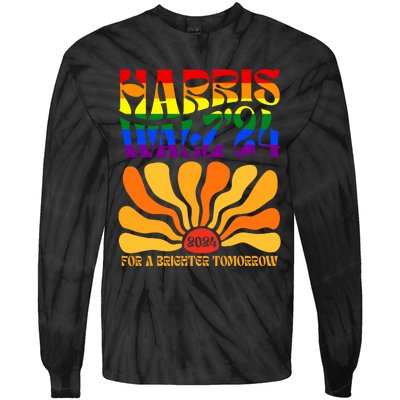 Harris Waltz 2024 For A Brighter Tomorrow Boho Aesthetic Tie-Dye Long Sleeve Shirt