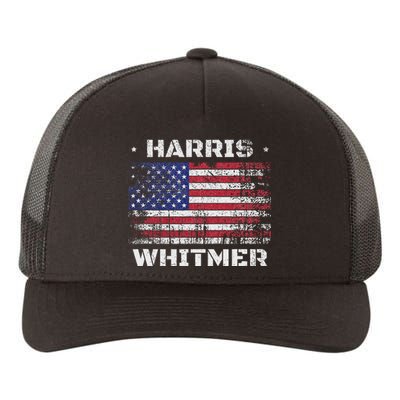 Harris Whitmer 2024 Distressed Us Flag Election President Yupoong Adult 5-Panel Trucker Hat