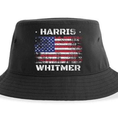 Harris Whitmer 2024 Distressed Us Flag Election President Sustainable Bucket Hat