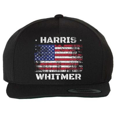 Harris Whitmer 2024 Distressed Us Flag Election President Wool Snapback Cap