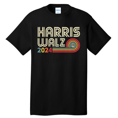 Harris Walz 2024 Retro Peace Design Tall T-Shirt