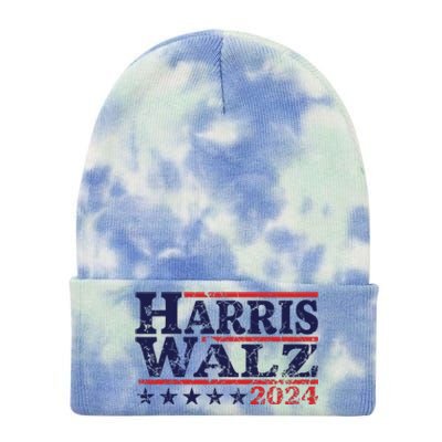 Harris Waltz 2024 Election Kamala Harris Tim Waltz 2024 Tie Dye 12in Knit Beanie