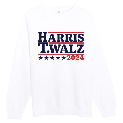 Harris Waltz 2024 Election Kamala Harris Tim Waltz 2024 Premium Crewneck Sweatshirt