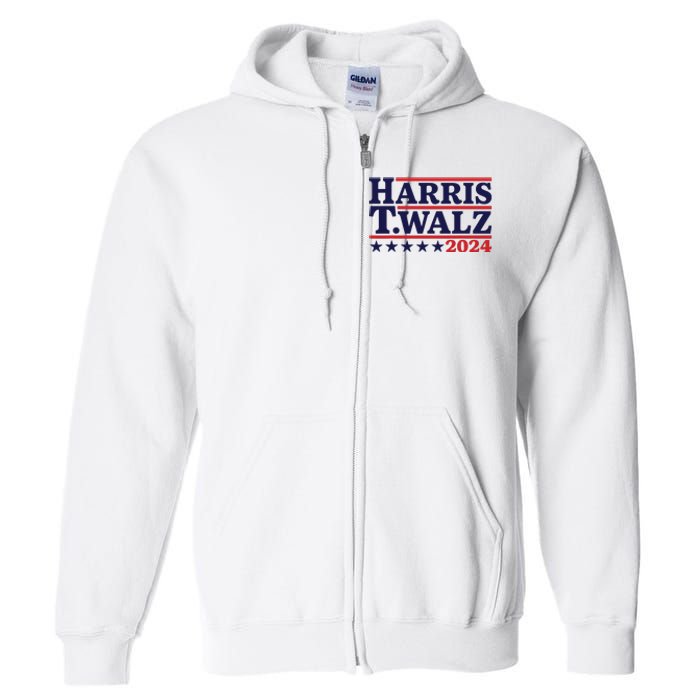 Harris Waltz 2024 Election Kamala Harris Tim Waltz 2024 Full Zip Hoodie