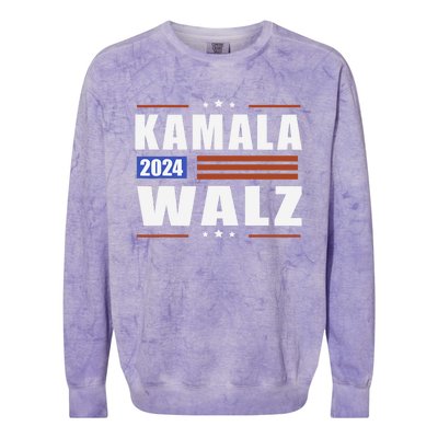 Harris Waltz 2024  Kamala Harris Tim Waltz 2024 Colorblast Crewneck Sweatshirt