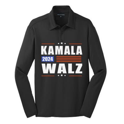 Harris Waltz 2024  Kamala Harris Tim Waltz 2024 Silk Touch Performance Long Sleeve Polo