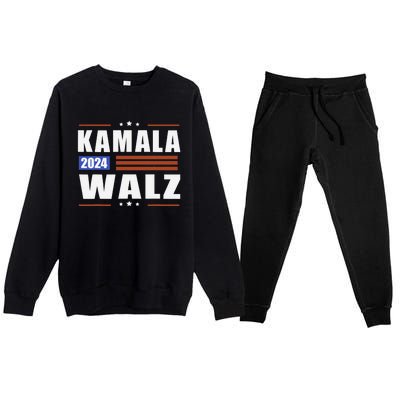 Harris Waltz 2024  Kamala Harris Tim Waltz 2024 Premium Crewneck Sweatsuit Set