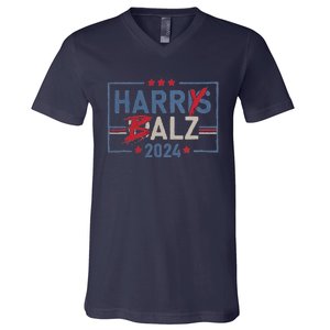 Harris Walz 24 Harry Balz 2024 Meme Democratics Vote V-Neck T-Shirt