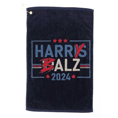 Harris Walz 24 Harry Balz 2024 Meme Democratics Vote Platinum Collection Golf Towel