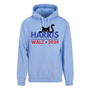 Harris Walz 2024 Funny Cat Election Kamala Harris Tim Waltz Unisex Surf Hoodie