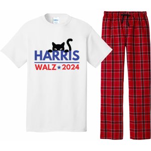 Harris Walz 2024 Funny Cat Election Kamala Harris Tim Waltz Pajama Set