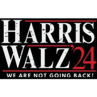 Harris Walz 2024 We Are Not Going Back Bumper Sticker