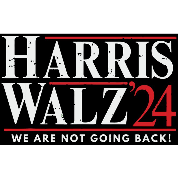 Harris Walz 2024 We Are Not Going Back Bumper Sticker